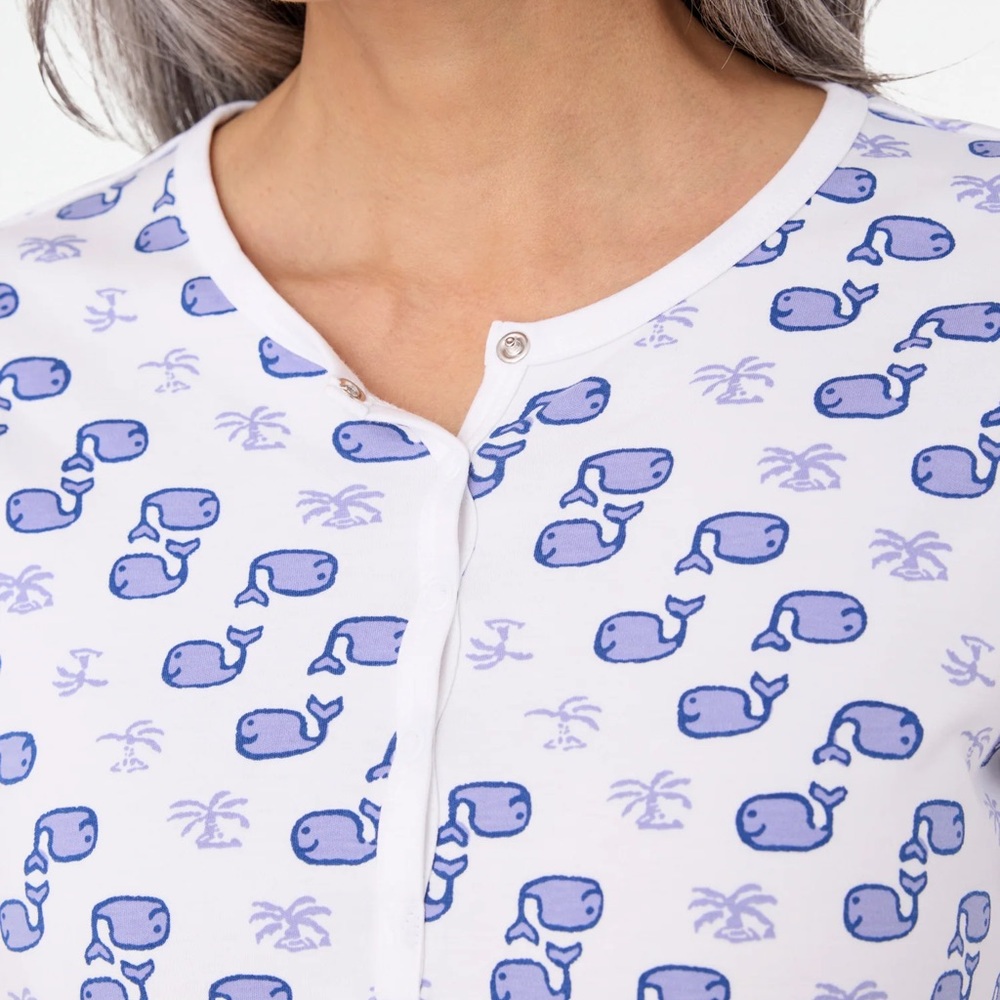 Roller Rabbit Moby the Whale Pajama Top